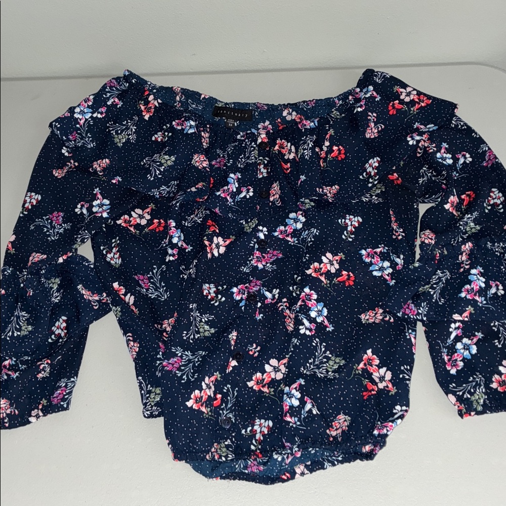 Sanctuary Navy Floral Blouse